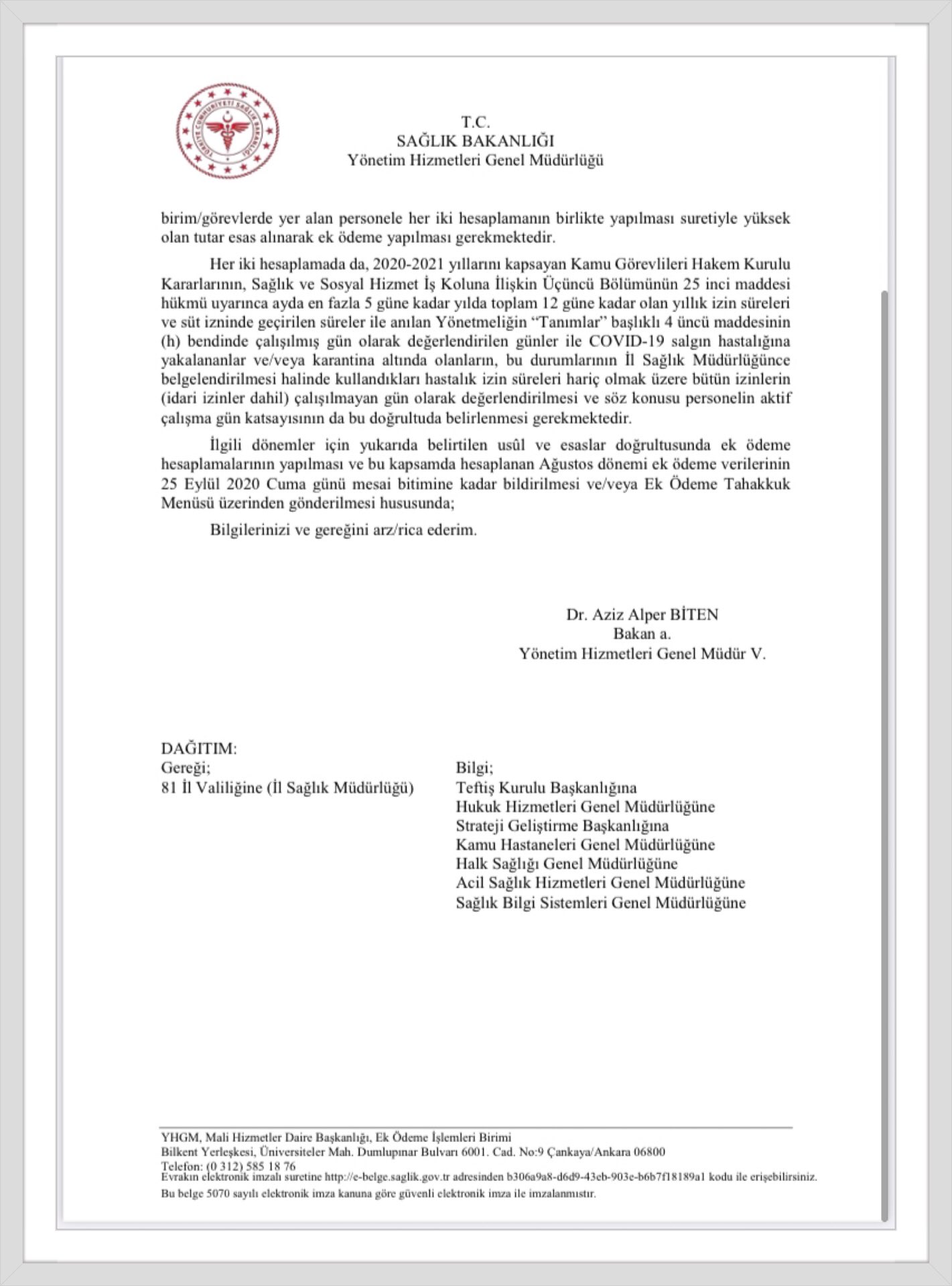 semih durmus on twitter saglik bakanligi tarafindan covid19 pandemisi nedeniyle saglik tesislerinde yapilacak ek odeme usul ve esaslari yayinlandi saglik calisanlari adina doner sermaye yonetmeliginin ve bu duzenlemelerin tamamini reddediyor