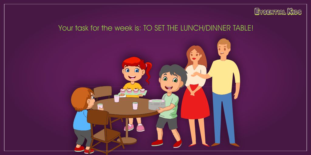 EysentialKids's tweet image. Another week, another task! Let’s help mom/dad with setting up the lunch/dinner table today.
#EysentialKids #WeeklyTasks #WeeklyTask #Children #Kids #Tasks #Digital #DigitalEyeStrain #FunActivity #FunActivitiesForKids