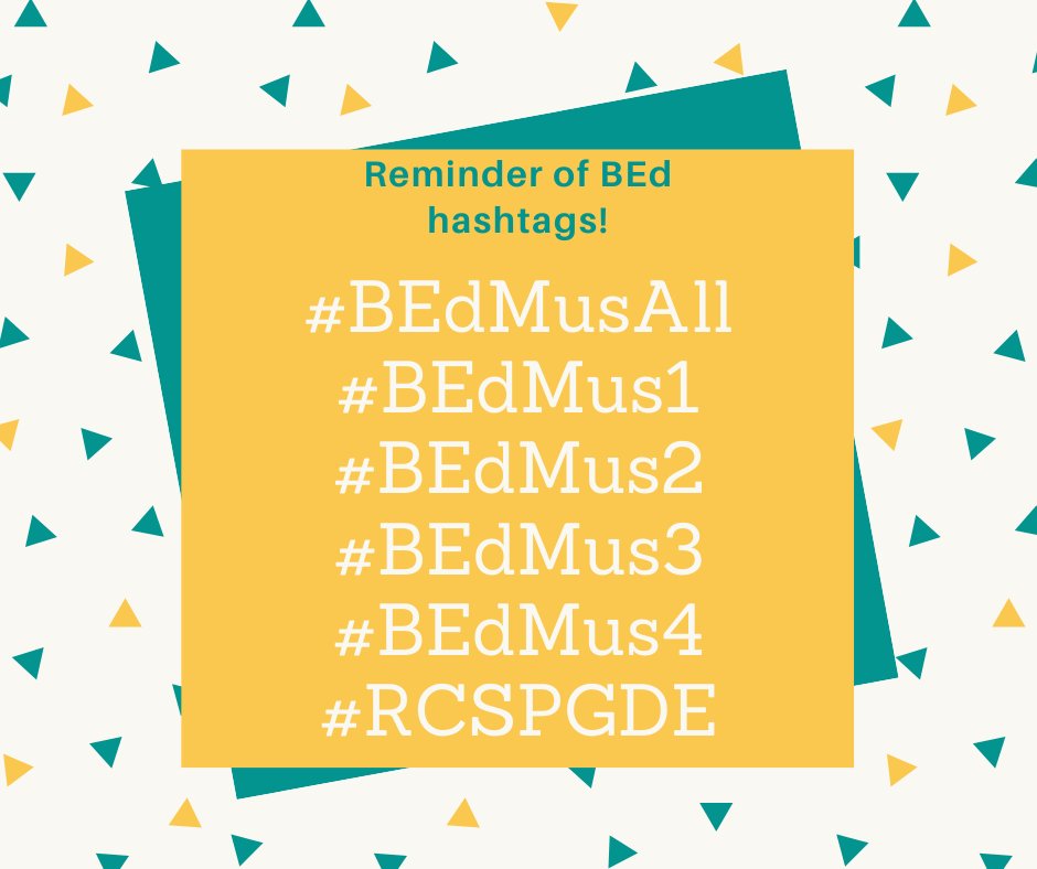 BEdMusicRCS's tweet photo. Here is a reminder of all of the hashtags for our students to keep an eye on! 
#BEdMusAll #BEdMus1 #BEdMus2 #BEdMus3 #BEdMus4 #RCSPGDE https://t.co/2NqSEl7z0z