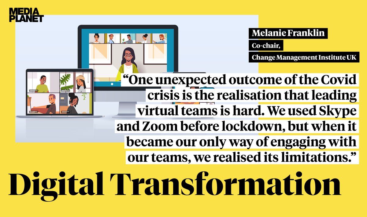 ChgMI_UK's tweet photo. We are very exited to see Melanie Franklin our UK Co-Lead being part of the Digital Transformation initiatives post-covid with @MediaplanetUK in todays @guardian and online https://t.co/2zO1ajwY9E 
#DigitalTransformation https://t.co/qrxFjUsKaj