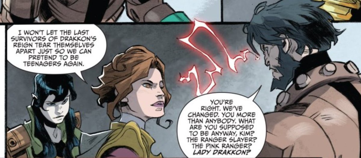 Jason calls her out and says pretty much what I've been thinking since this story started: she's not really any better than Drakkon. By the way, earlier in the comic she declared herself Queen of Earth. No, really.