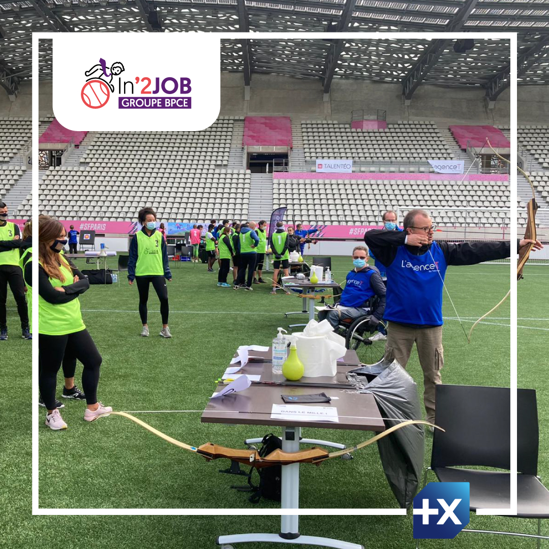 BP_RivesParis's tweet image. [#IN2JOB]🏹♿️
Après le foot béquilles, notre team s'est affrontée dans une épreuve de tir à l'arc en fauteuil et en binôme ! Allez les #Rives4All ! Robinwood n'a qu'à bien se tenir !😁
#In2JobBPCE @Talenteo @BPCErecrutement @BP_RivesParis