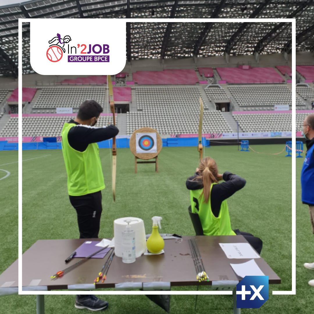 BP_RivesParis's tweet image. [#IN2JOB]🏹♿️
Après le foot béquilles, notre team s'est affrontée dans une épreuve de tir à l'arc en fauteuil et en binôme ! Allez les #Rives4All ! Robinwood n'a qu'à bien se tenir !😁
#In2JobBPCE @Talenteo @BPCErecrutement @BP_RivesParis