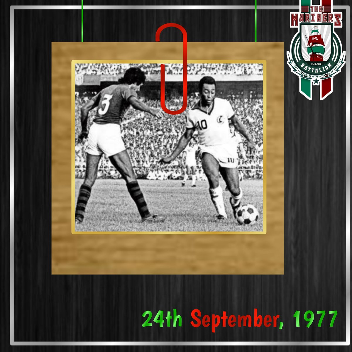 TMB_Mariners's tweet photo. 24th September, 1977
The legendary Brazilian Footballer, Pele came to the city of joy as a part of the New York Cosmos team and played an exhibition match against Mohun Bagan at the Eden Gardens #OnThisDay.

#24thSeptember1977
#HistoricMoment
#PeleInKolkata
#TheMarinersBattalion https://t.co/VMa9WIaWL4