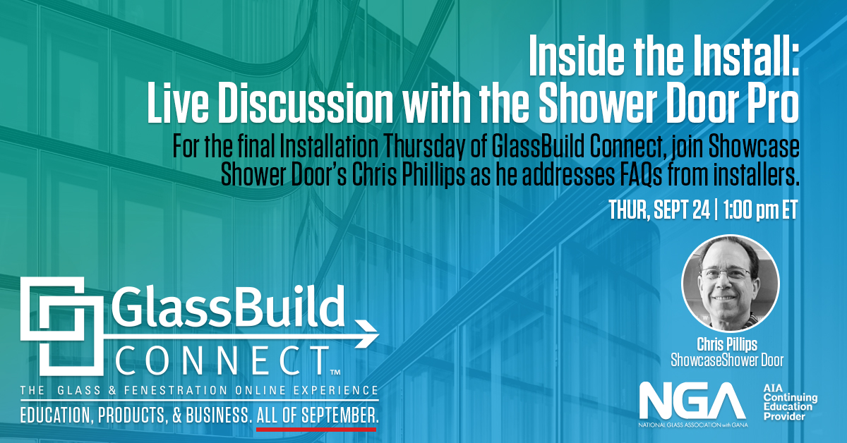 GlassBuild's tweet photo. It's #InstallationThursday!
On tap-1PM ET
LIVE - INSIDE THE INSTALL
Discussion with the Shower Door Pro
All month long questions have been coming and they'll finally be answered!
Join us at
https://t.co/o7FNnLryOh https://t.co/wXuCouPakq