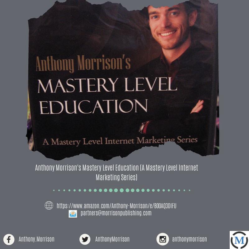AnthonyMorFan's tweet photo. Anthony Morrison's Mastery Level Education (A Mastery Level Internet Marketing Series) by Anthony Morrison.
Available onππΏπhttps://t.co/ULHwqftTth
Share Through & Help Us To Spread!
#AnthonyMorrison #AnthonyMorrisonAmazon
#AnthonyMorrisonBooks #Amazon https://t.co/Gm63CGihdr