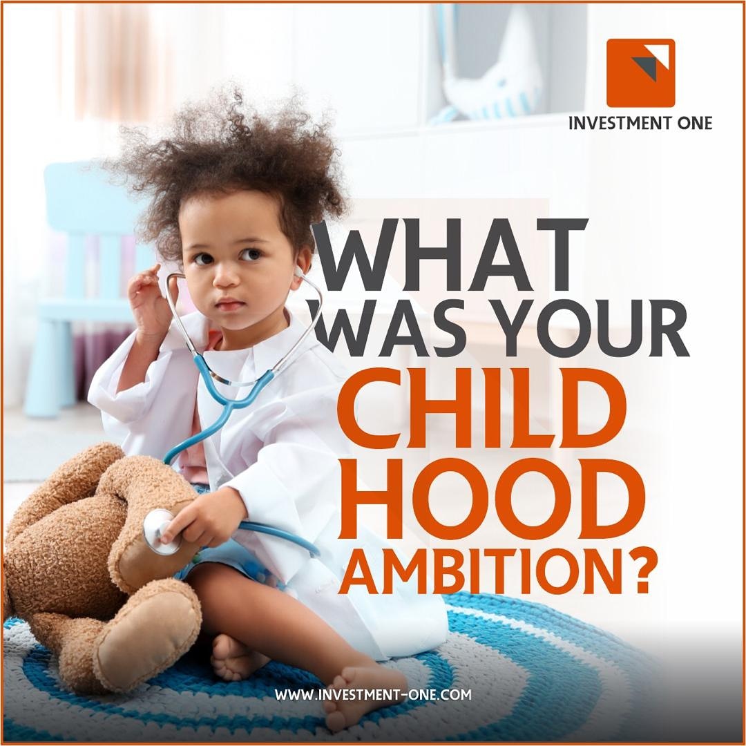 InvestmentOne's tweet photo. Every child has a dream of what they would like to become when they grow up. However, research shows that about 10% of them follow through with their childhood ambitions. https://t.co/fqLB45N7pC