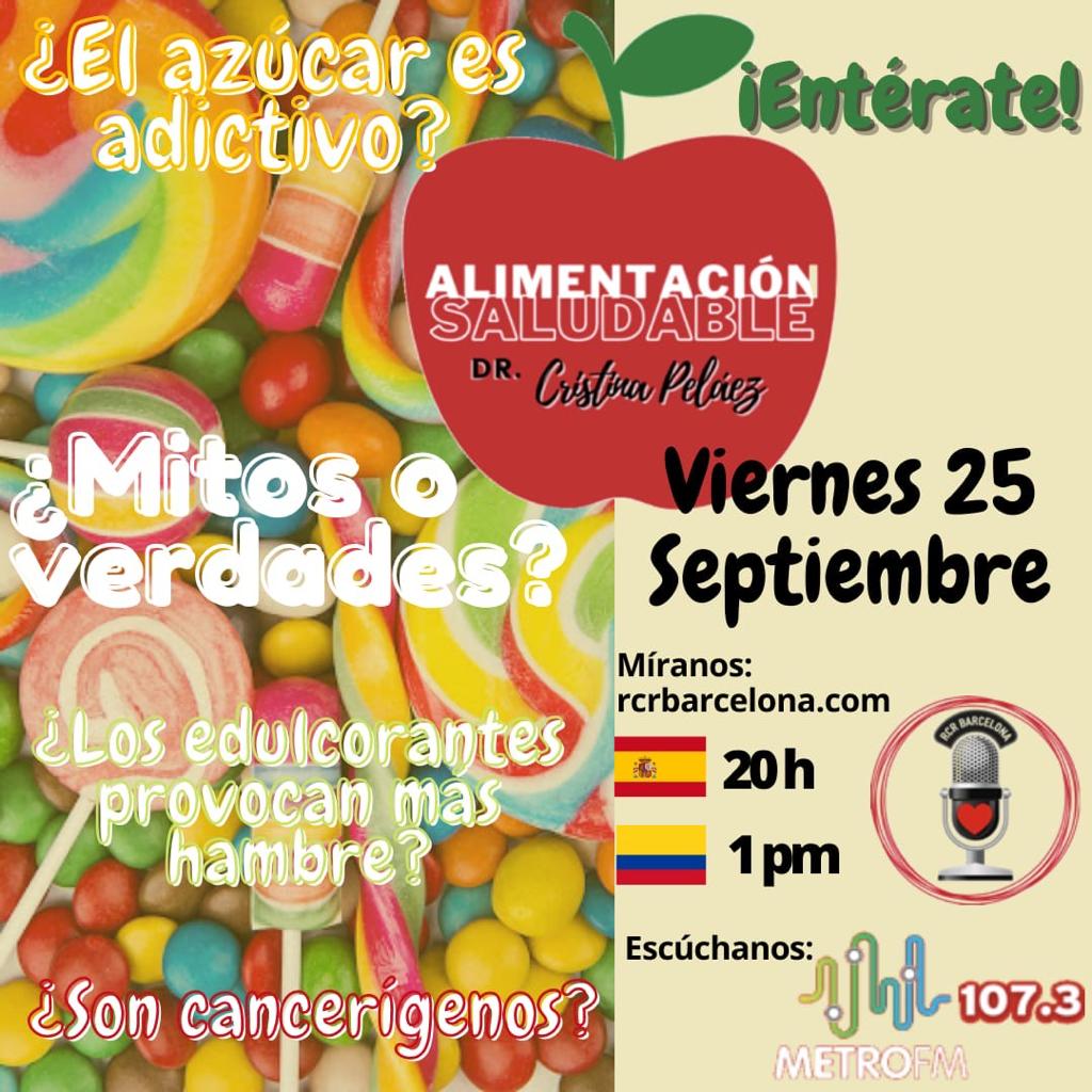 drcrispelaez's tweet photo. A un día de presentar mi programa #alimentacionsaludable  por #RCRBarcelonaRadio. Ingresa mañana a las 20h en https://t.co/lHZuJqyTp5 y entérate!! Los espero! https://t.co/ewTQtg5mOO
