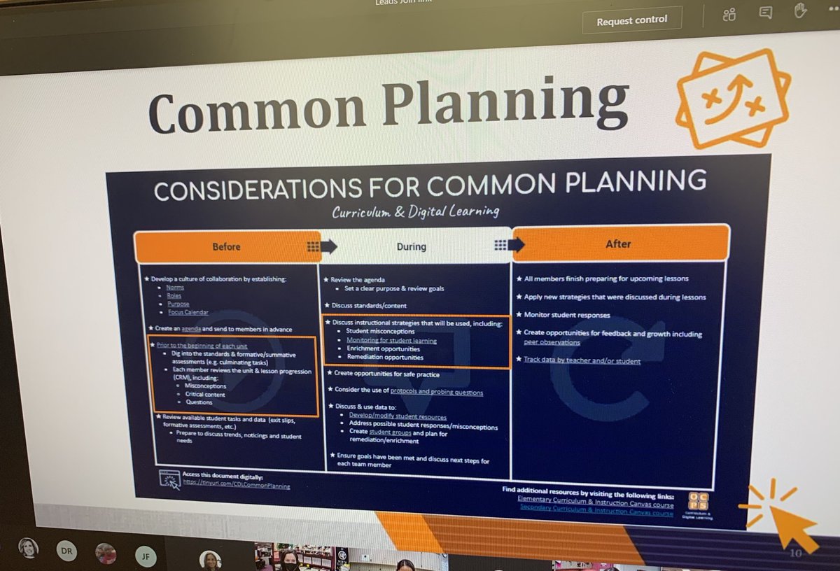 ⁦<a href="/CDLocps/">Curriculum and Digital Learning</a>⁩ spending the morning with Secondary Math Leads. Right now team is sharing the continuing  importance of meaningful common planning. One of my favorite documents we have created. ⁦@PVillalba_OCPS⁩ ⁦<a href="/JamesRusso_OCPS/">Dr. James Russo</a>⁩ #ImpactCDL