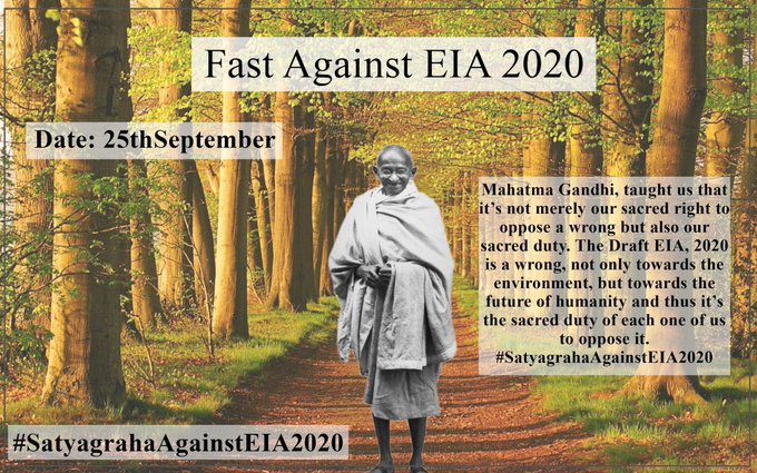 We will be joining the #FastAgainstEIA2020 on 25th. What about u?
Are u worried about the catastrophic consequences of #EIA2020?
Can u give 24 hrs of ur life to the #environment & join the fast to force the government to realise it’s mistake? #GlobalClimateStrike #ClimateAction