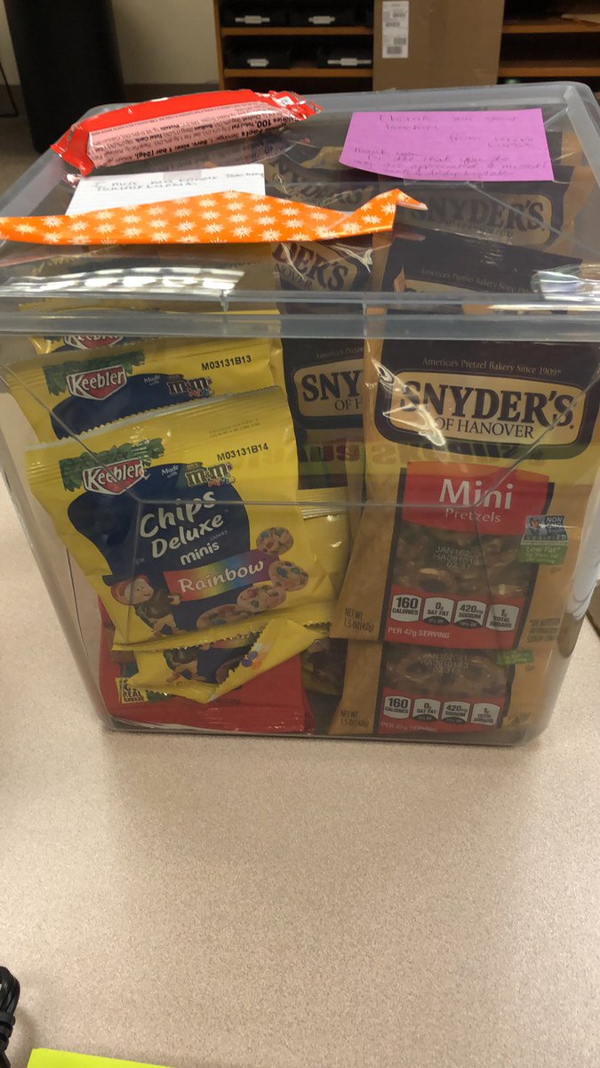 We received a special treat from one of our families. Thank you for thinking of us. We appreciate it.