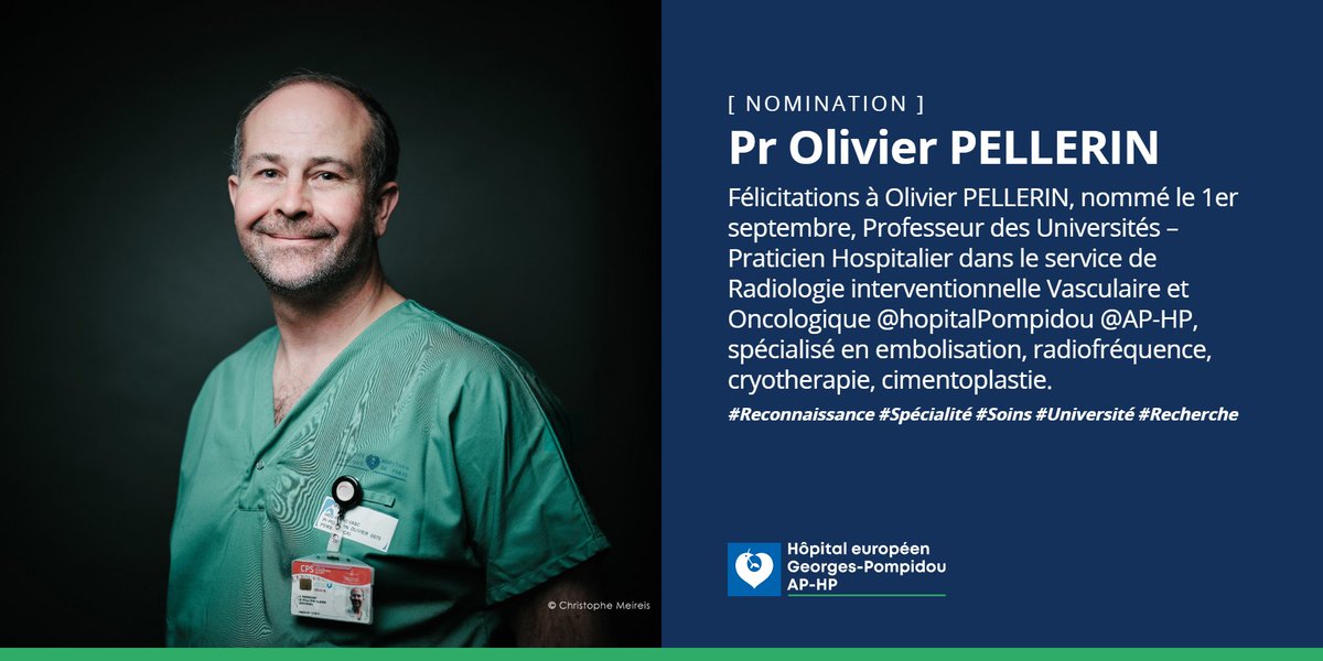 HopitalPompidou's tweet photo. [NOMINATIONS] Félicitations aux médecins de @HopitalPompidou @APHP nommés hospitalo-universitaires @UP_MedPCentre https://t.co/18McpmxxI0