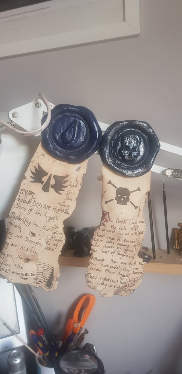 Recently sorted my hobby room and found the purity seals I made for my armies on parade display. I might some more, although I'm not entirely sure I remember the method.