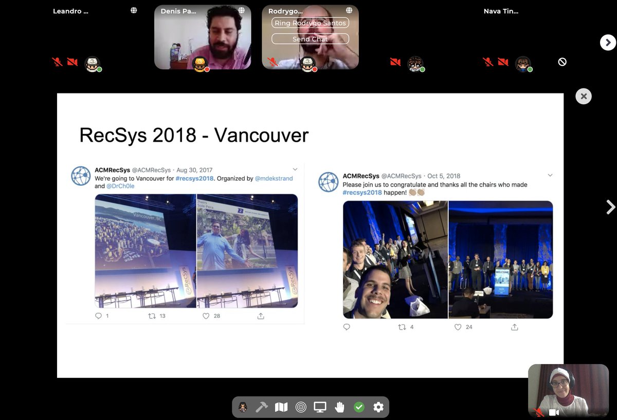 ManelSlokom's tweet photo. I already started feeling nostalgic. #RecSys2017, #RecSys2018, #RecSys2019, #RecSys2020 such a nice memories  #NostalgiaRecSys2020 https://t.co/sD2kEmYnaY