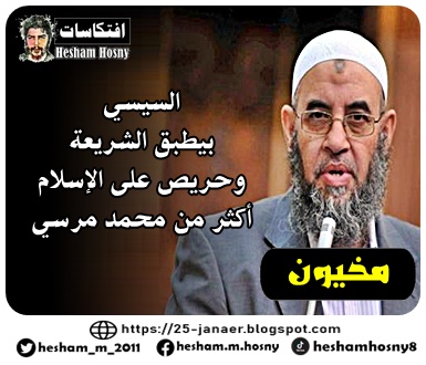 مخيون  حزب النور   السيسي بيطبق الشريعة  وحريص على الإسلام  أكثر من محمد مرسي