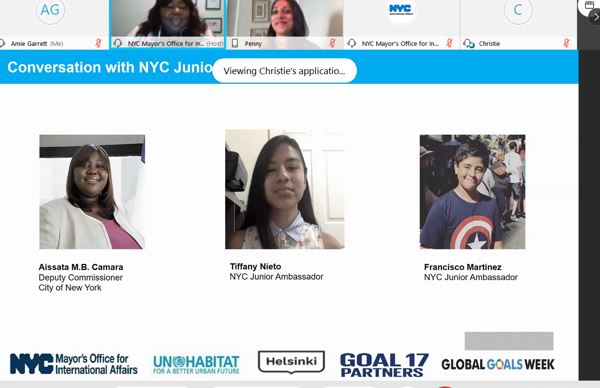 globalnyc's tweet photo. A strong & important message from our Junior Ambassadors this morning on the #GlobalGoals : "Every child must have an education that changes our lives for the better."
A timely reminder as we strive to #BuildBackBetter @DLMSNYC #SDGLocal #UNGA75 https://t.co/3qnJDBvA1v