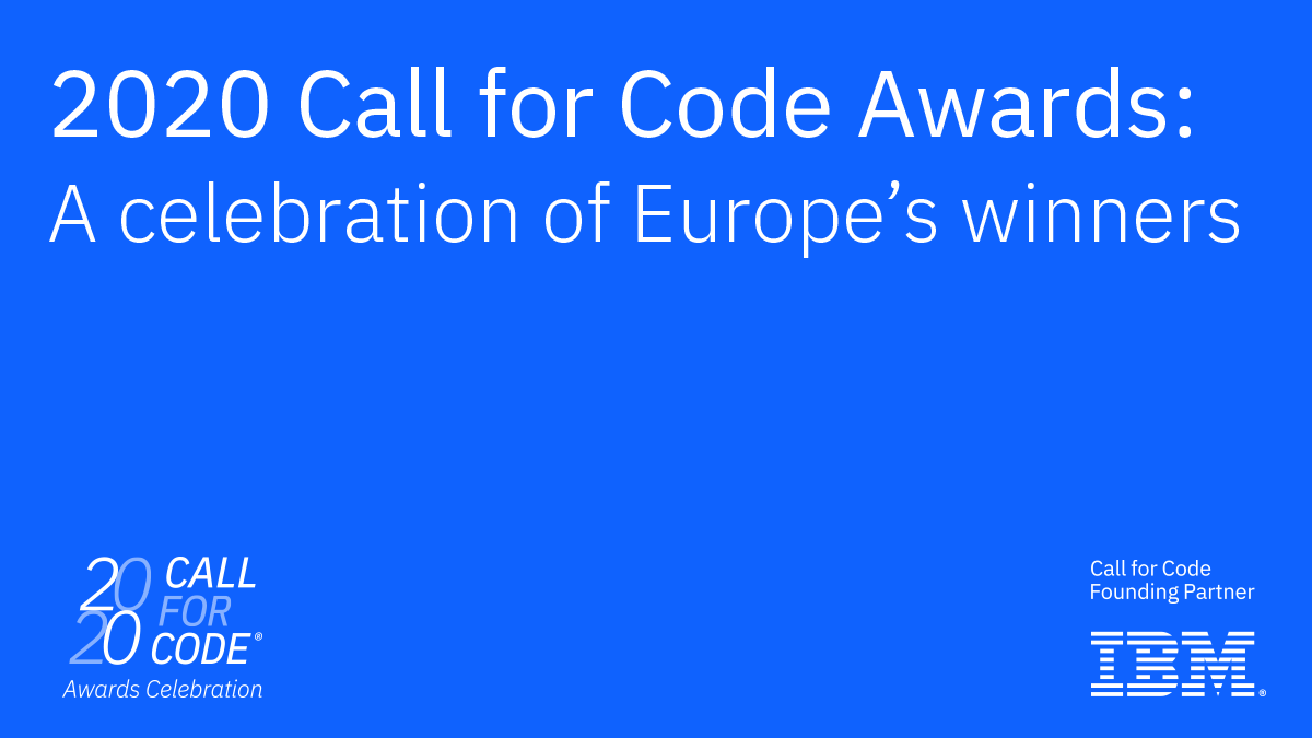 Join the first #CallforCode Awards Ceremony Europe and learn more about the most innovative solutions for European Challenges: October 15 | 5 pm CET. Enroll here: ibm.biz/cfc20eu. See the finalists here: developer.ibm.com/blogs/call-for…