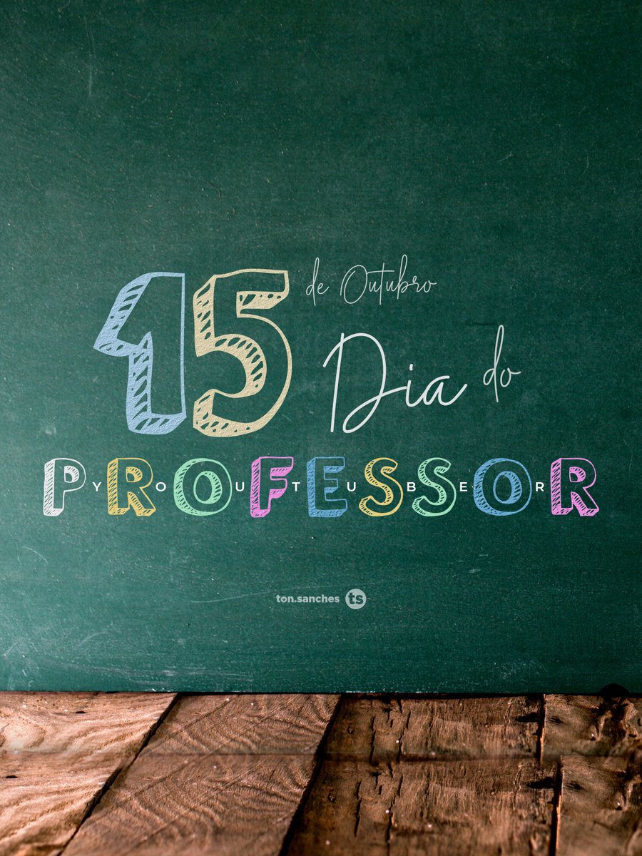 tonsanches's tweet image. Dia do Professor ou seria Dia do Youtuber? A pandemia veio para mudar muuuuuitas coisas, inclusive a forma como vemos os mestres (com carinho). Que ano, amigos!