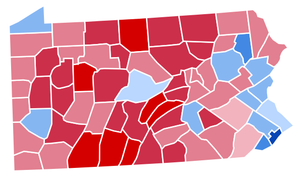 And finally 2012. SW PA outside PGH was now red. Only place Dems held on was Scranton-WB (where Dems fell from 2012 to 2016). So this was a long-term shift.  These aren't "Upper Midwest" white voters. Nor, for that matter, are they Alabama. They are more like West Virginia.