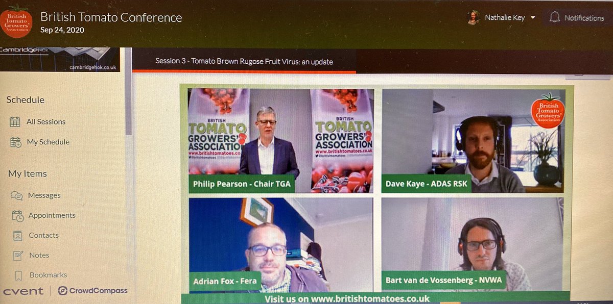NatKey3's tweet photo. Interesting discussions during the British Tomato Conference 2020’s ToBRFV Q&amp;A #TGA2020 #ToBRFV @Britishtomatoes @AHDB_Hort https://t.co/2dxxyf0ce7