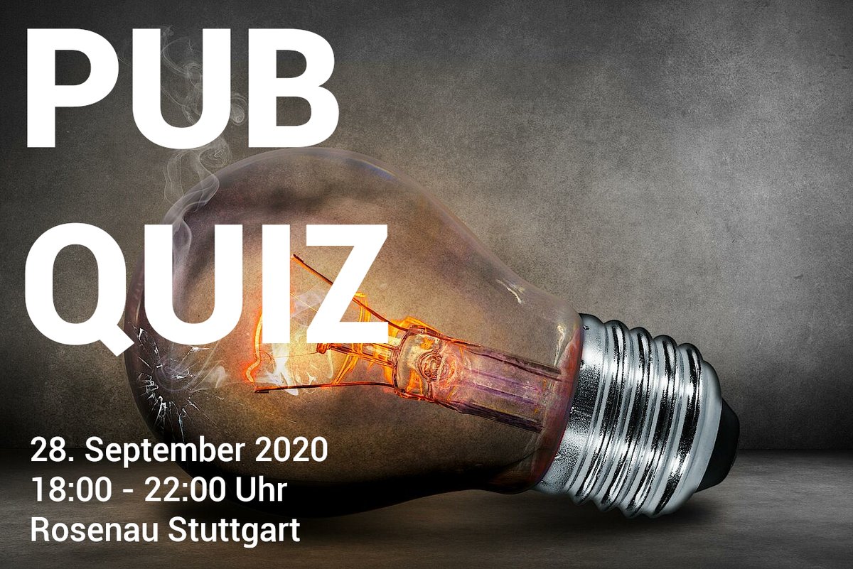 Der Countdown läuft ⏳ 
Am Montagabend findet unser beliebtes Pub Quiz statt. Freuen Sie sich auf einen Abend mit kniffligen Fragen und Rätseln. 🎲

Sie und Ihr Team haben sich noch nicht angemeldet?
👉 bit.ly/3ctWWqY

#FinanzplatzStuttgart #Teamwork #Quiz #Networking