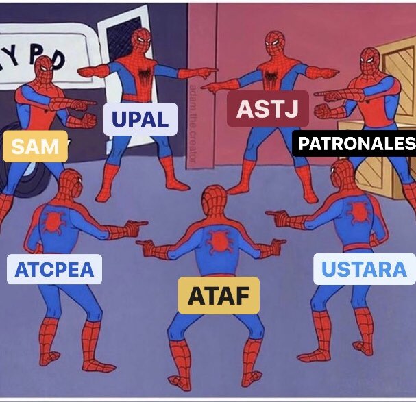 Va cayendo gente al baile

#SAM es tan TRUCHO como el resto, la diferencia es que no somos AMIGOS de la PATRONAL

<a href="/USTARAoficial/">USTARA</a> <a href="/Upalarg/">UNION DE PILOTOS AVIADORES DE LATAM ARGENTINA</a> <a href="/atcpeaok/">ATCPEA</a> <a href="/SJetsmart/">Sindicato JetSMART</a> <a href="/TFlybondi/">Asociación Trabajadores Aeronáuticos de Flybondi</a> 

Nos olvidamos de alguno?

#sindicatosamarillosunidos
#patroncitosacaestamos
#aeronauticayconfusion