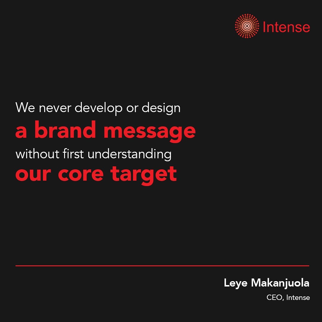 intenseNG's tweet photo. Everyone cannot be your target audience. In most cases.
At Intense, we aim for great return on investment (ROI) with research, acute targeting skills, analytical tools etc
Let's team up with you.
#intense #intensedigital #customerprofiling #audienceprofiling #targetmarketing https://t.co/I73I3zeyUO