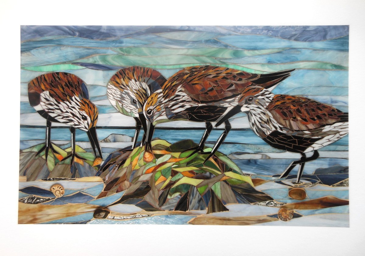 Really love this, from the Etsy shop LAMosaicGifts. etsy.me/3i2UOr4 #etsy #birdprint #birdartprint #gicleeprint #birdart #mosaicart #mosaicartprint #stainedglassbirds #seaprint #seagullart