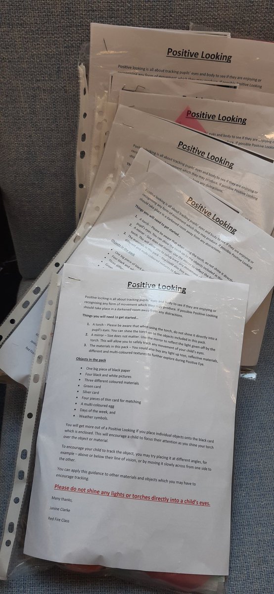 HannahDuffey2's tweet photo. One of our amazing Teaching Assistants @NWSILC has put together packs of information and resources to support pupils with visual impairment. This 'Postive Looking' programme will support learning at school and at home #blendedlearning #positivelooking #pmld #SEND @PositiveEyeLtd https://t.co/AiOj1VFFTW