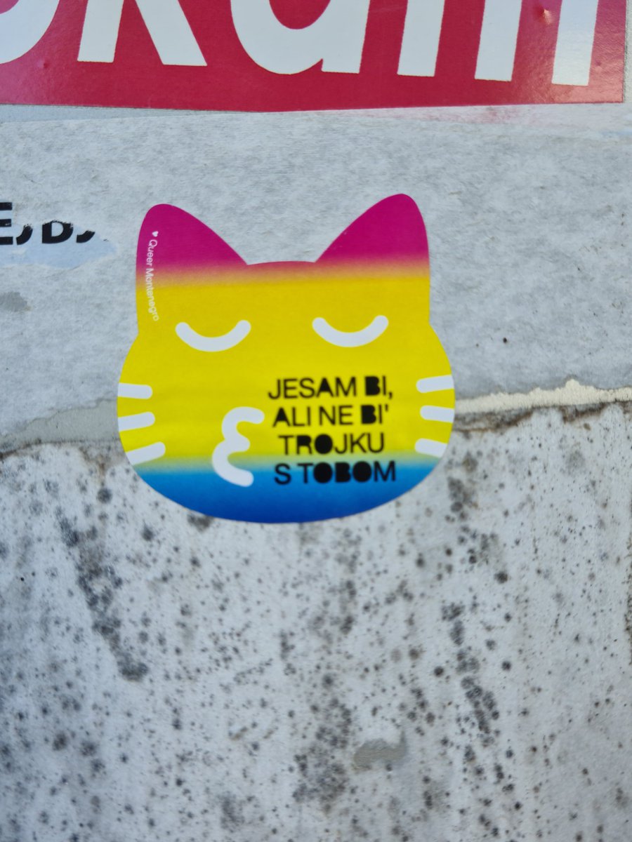 QueerMontenegro's tweet photo. For #BiWeek we put bi+ stickers around Podgorica in order to increase #BiVisibilty 🌈❤☀️ https://t.co/JTNBdwjGkH