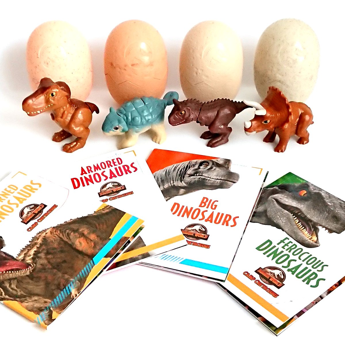 JurassicBap's tweet photo. The @McDonalds collection begins! @JurassicWorld #JurassicWorld #TheParkIsOpen #CampCretaceous #CampIsOpen #TheCampIsOpen #JurassicPark #IslaNublar #Dinosaur #Tyrannosaurus #Ankylosaurus #Carnotaurus #Triceratops #McDonalds #HappyMeal https://t.co/PMNgvNxvco