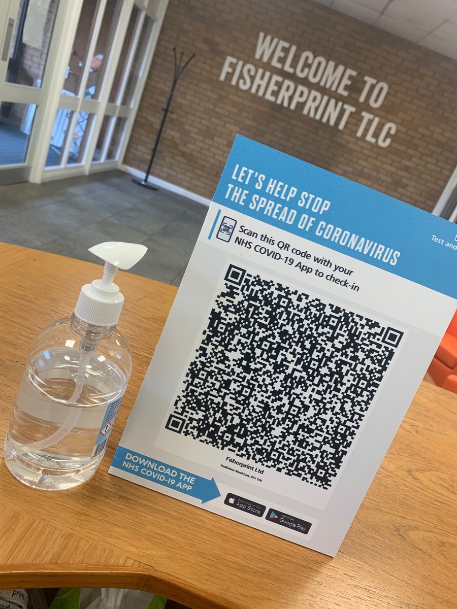 Following on from today’s announcement, to help you with the NHS Covid-19 app for Test and Trace, we are supplying QR codes on freestanding Foamex and also on paper posters.
 
Contact our team for more details by calling 01733 318297, or by emailing sales@fishertlc.co.uk