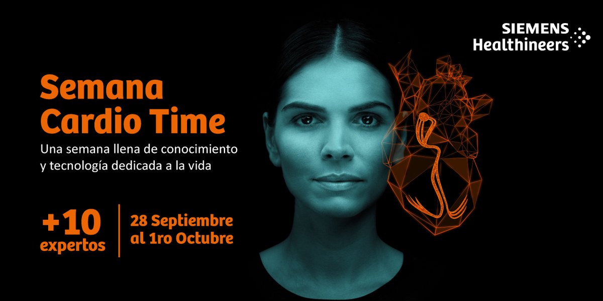 SiemensHealthES's tweet image. ¡Llega una semana llena de conocimiento y tecnología dedicada a la vida #CardioTime. Únete y aprende de expertos sobre cardiología por tomografía bit.ly/3hiNnvP #Webinars