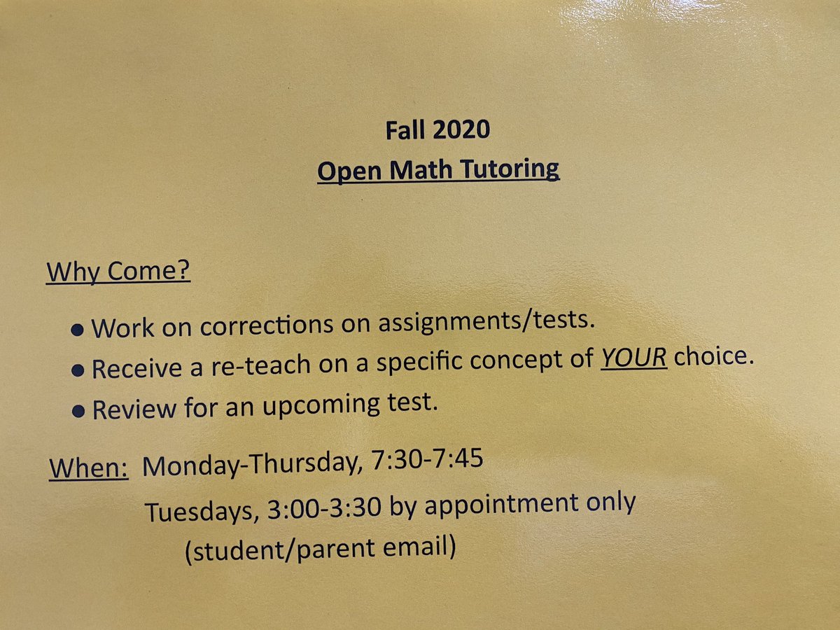 Open Math Tutoring starts next week. #ourPESadventure