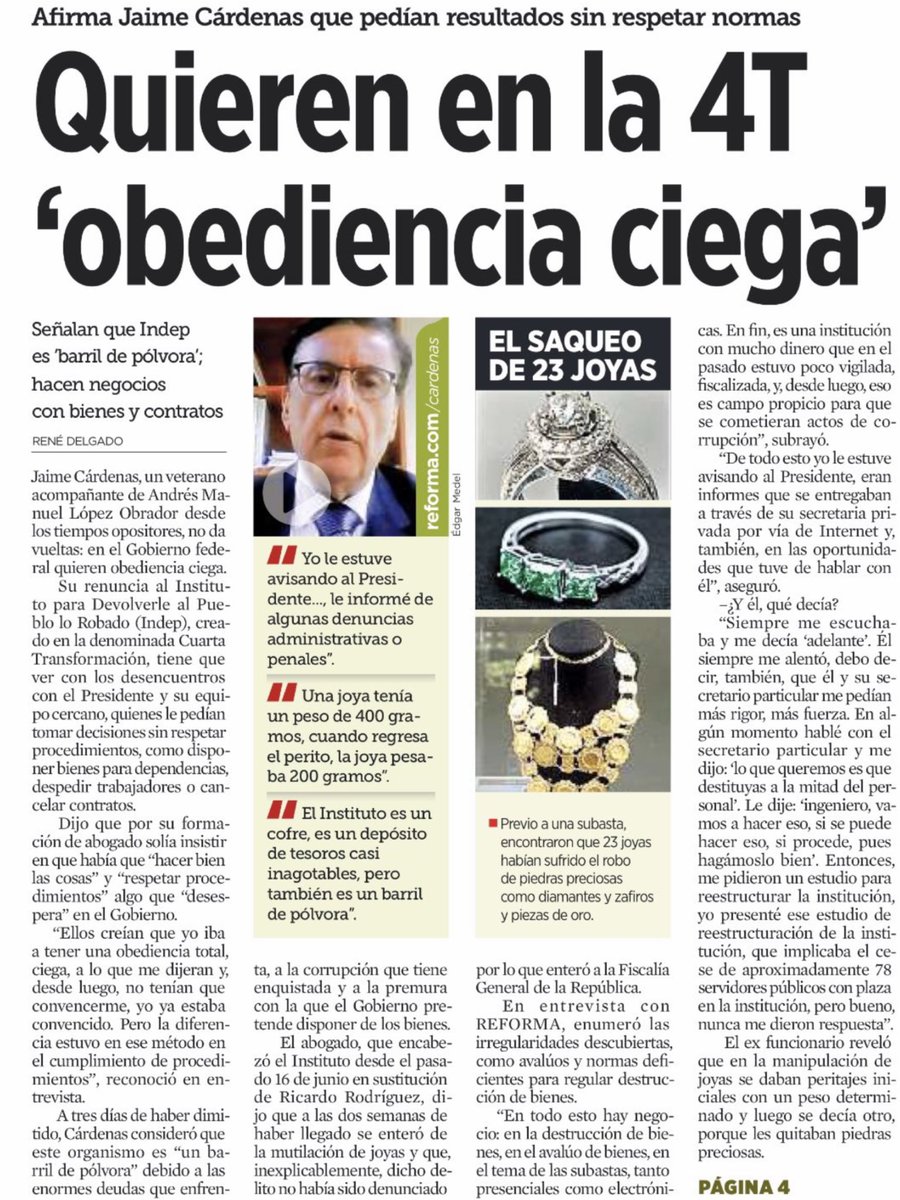 OscarGonzalezYa's tweet photo. No hay que confundir #Lealtad con compromiso,  hay muchas resistencias para transformar al País,  #JaimeCardenas es un hombre comprometido y honesto,  debe poner una denuncia contra quienes se corrompieron #PT #AMLO ⁦@lopezobrador_⁩  #Morena #LoMasVisto #LoMasLeido #URGENTE https://t.co/kh0QSfeOWG
