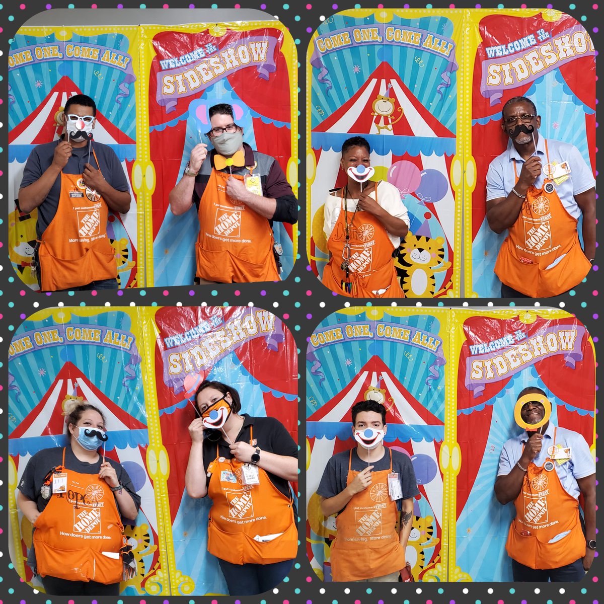 Rachel_thd1110's tweet photo. Welcome to the carnival at #1110! First day of #successsharing2020 is brown bag lunch. Thank you to our phenomenal associates for an INCREDIBLE 1st half 🥳🤑👏🙌💪 #orangefamily @HomeDepot #kickingitupanotch https://t.co/PNP783IDZN