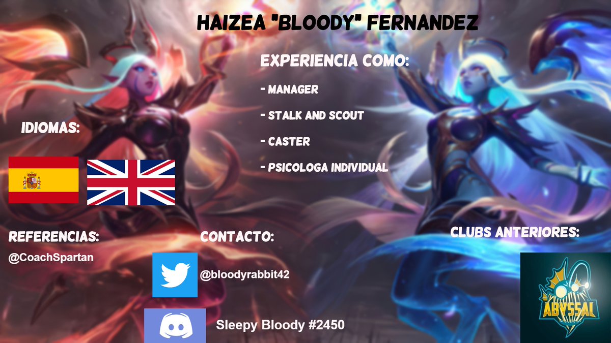 bloodyrabbit42's tweet photo. Debido a unos imprevistos estoy LFT y tengo los MDs abiertos para escuchar todo tipo de ofertas.

Se agradecen la difusion

Referencias:
@CoachSpartan https://t.co/4RJJ2k8Ub2
