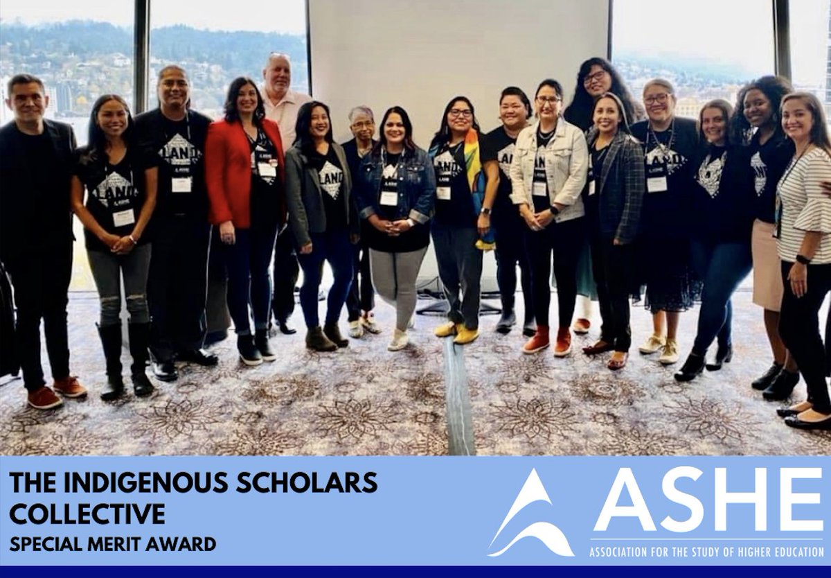 ASHEoffice's tweet photo. Congratulations to the #ASHE2020 Special Merit Award recipient The Indigenous Scholars Collective. https://t.co/WLhXJxB1Fy