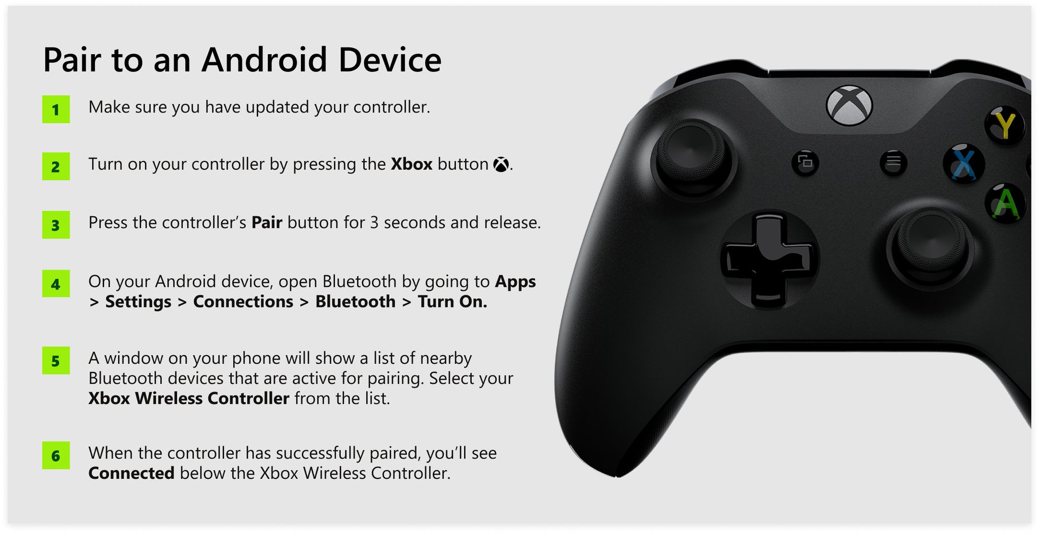 Xbox Support Need To Pair Your Controller To An Android Device We Gotchu Fam T Co E1a4mfxd1x T Co Ype8hf5cvc Twitter