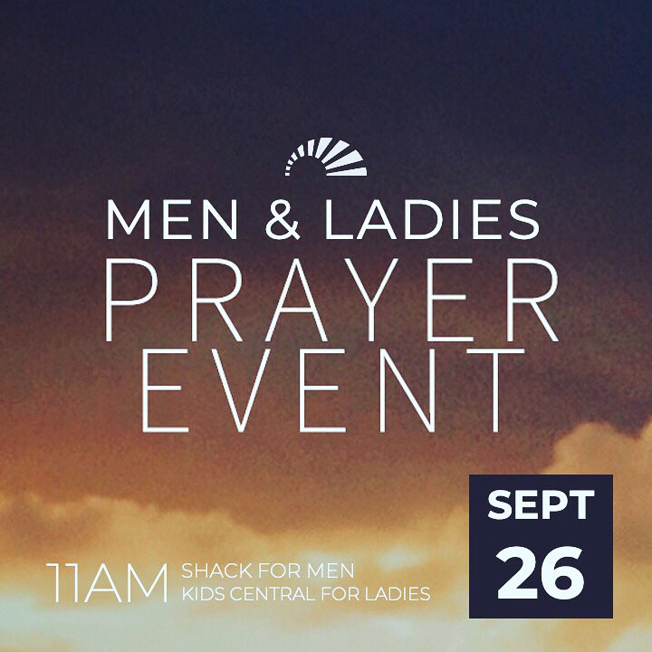 THIS SATURDAY! 11am
We’re inviting all men &amp; ladies to join us for a time of united prayer for our nation. The men will meet in the Shack Worship room and the ladies will meet in KIDS Central. Both groups will virtually follow the Prayer March taking place in our nation’s capital