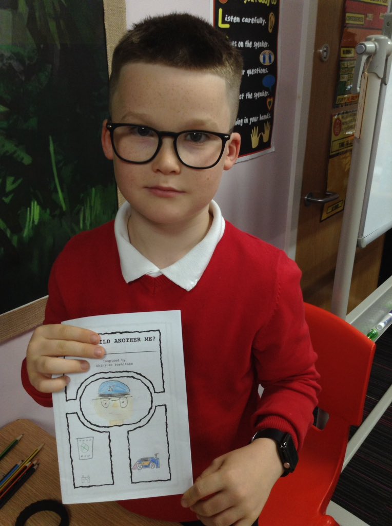 TudhoeColliery's tweet photo. Year 5 love #CanIBuildAnotherMe and were inspired to create their own books all about themselves  #TimeToRead #readingforpleasure #TCPLovesReading @thamesandhudson 📚💖🤖 https://t.co/YJeAEtFaDD