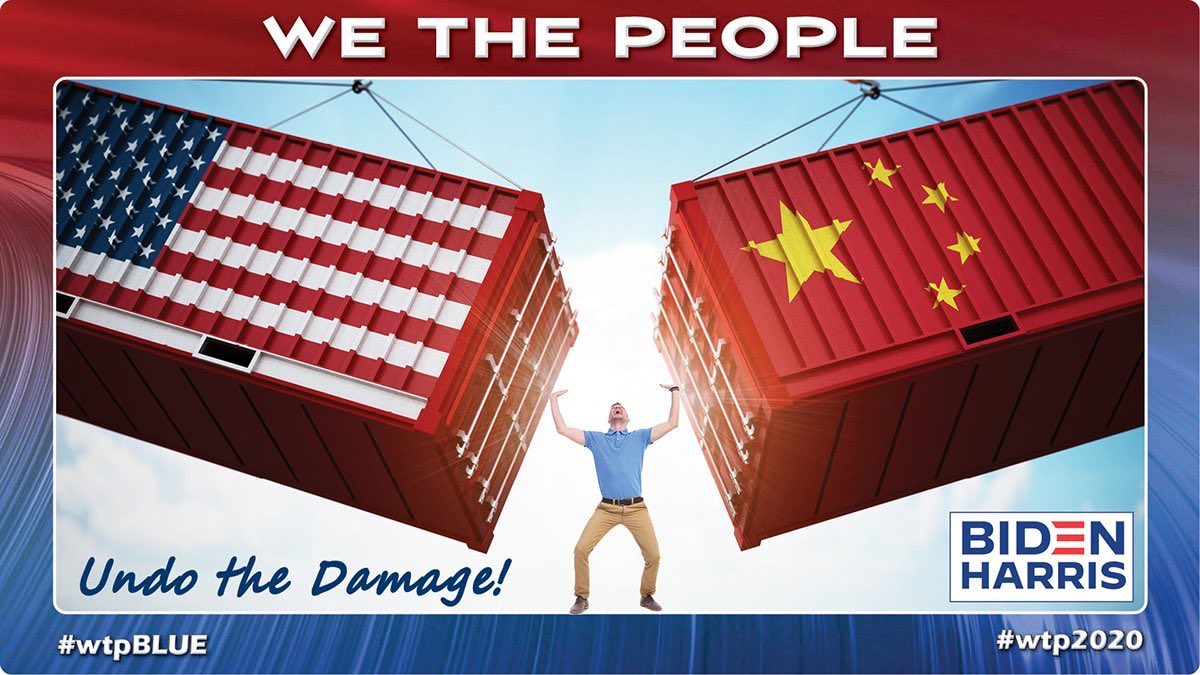 El University College & London School of Economics muestra que la guerra comercial de Trump está aumentando los precios de todos los productos. Nosotros sufrimos; los ricos se benefician del mercado de valores de Trump. #VoteBidenHarris para salvar América #wtp2020 @wtp__2020