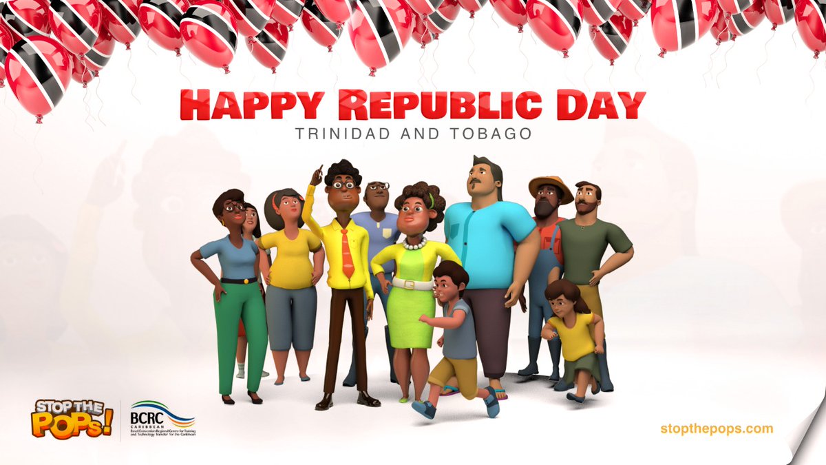 bcrccaribbean's tweet photo. Happy 44th Republic Day, Trinidad and Tobago, from us at the @bcrccaribbean and the POPsVille community!
#POPsFree
#StopthePOPs
#CleanPlanetHealthyPeople
To learn more about POPsVille, visit our StopThePOPs website:
https://t.co/AMdT3HQZoU https://t.co/Ef0CmEEIxS