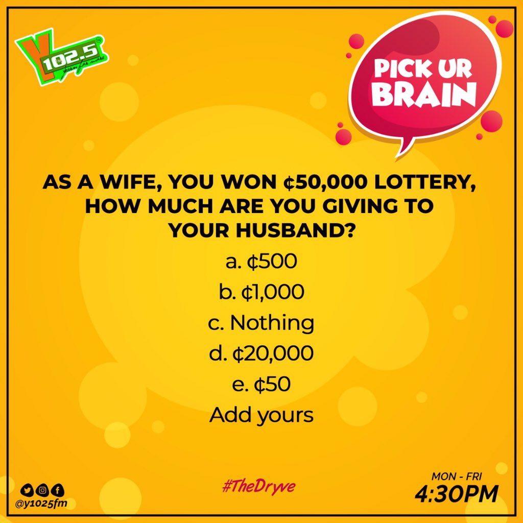 y1025fm's tweet photo. PICK YOUR BRAIN ON #TheDryve w/@Mensa_Jr x @djbongogh x @SabogSa
How do you finish your chicken?๐๐ผ
Sponsored by @Kasaprekogh https://t.co/OXNkk3SkDY