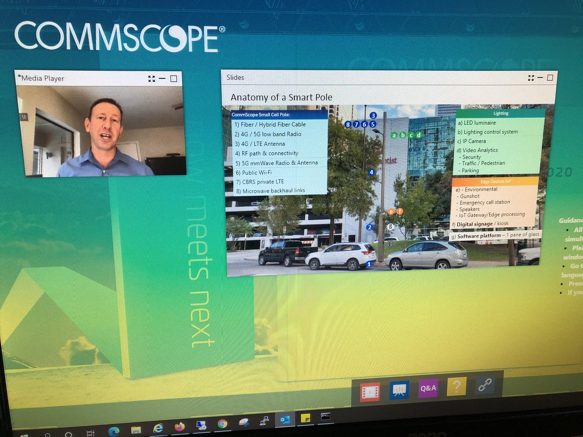 jaumesantpe's tweet photo. 2on dia a #GVPC20 tindrem gran densitat d’antenes #5G i caldrà camuflar tanta antena al nostre entorn 😅🤔postes intel·ligents @CommScope @innubo https://t.co/lFZ9JZ15az