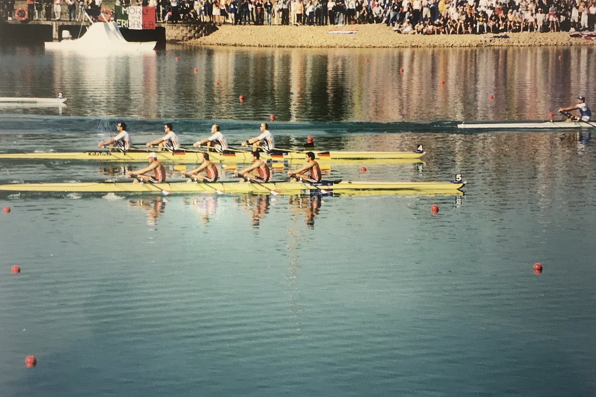 JochemVerberne's tweet photo. Happy anniversary team! 20 yrs on, the memories of our silver race still puts a smile on my face. Crossing the line and realizing we passed Germany in the last meters, priceless. Only later I realized how much I learned from you guys and our coach Jan Klerks #mysydney2000 #TeamNL https://t.co/aJQ4Vm5QSM