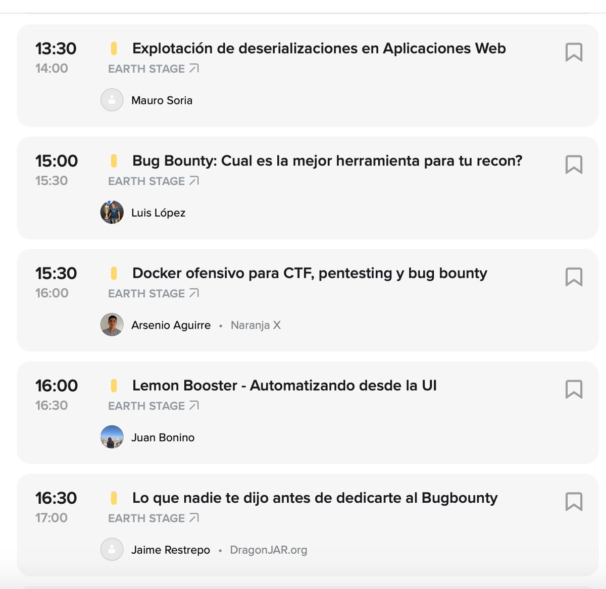 BugBountyArg's tweet image. Ya hiciste tu lista de charlas favoritas de la @ekoparty ? acá te dejamos la agenda de nuestro espacio para el día Viernes (con horarios de Argentina, chequea tu zona horaria!) #BugBounty #pwndemic #eko2020 #bugbountytips