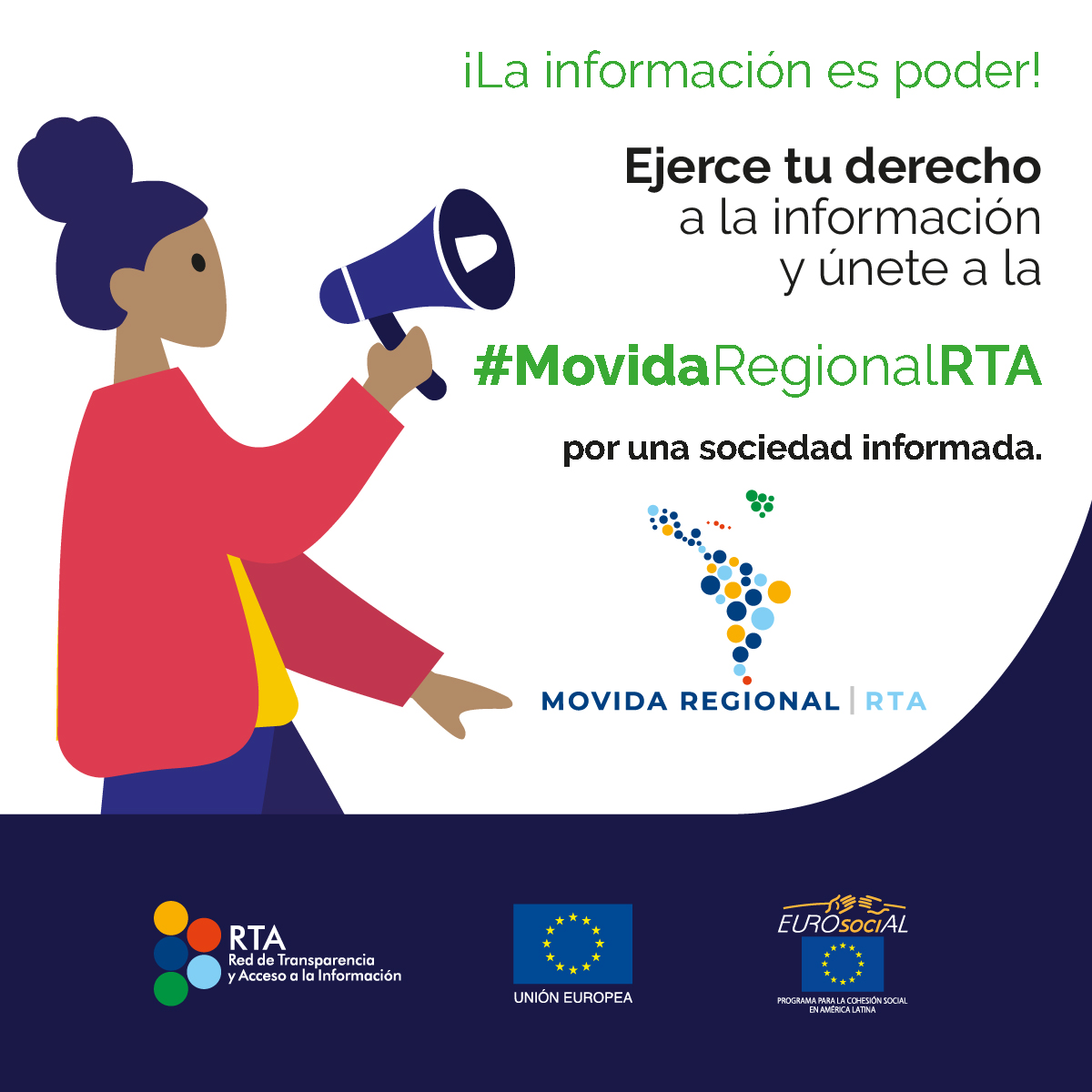 ¿Qué es la #MovidaRegionalRTA🌎✨?

Son acciones donde buscamos sensibilizar a la ciudadanía sobre la importancia del Derecho de #AccesoalaInformación (DAI)

El 28 de sep conmemoramos este derecho y queremos que tú también lo hagas.   

¿Cómo? Usándolo.🙋🙋‍♀️
#DíaDelAccesoAlaInfo