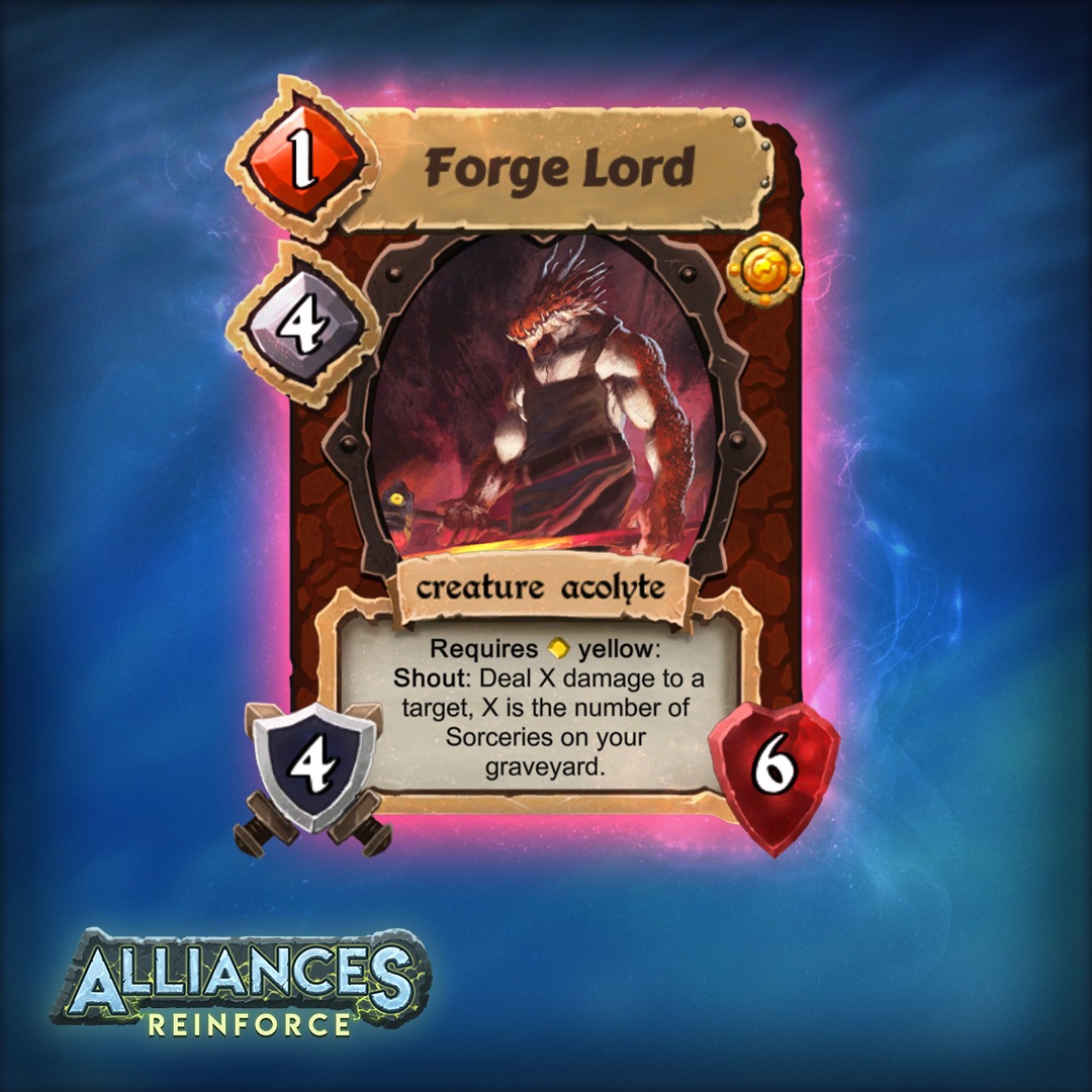manarocksgame's tweet photo. Relembrando um pouco o deck do Livro de Mors, apresentamos hoje para vocês mais uma criatura acólito.

'Forge Lord' é uma criatura forte de mana vermelha que poderá ser desbloqueada ainda esta semana em nossa atualização semanal.

Fiquem ligados para maiores novidades em breve! https://t.co/numVLwotxO