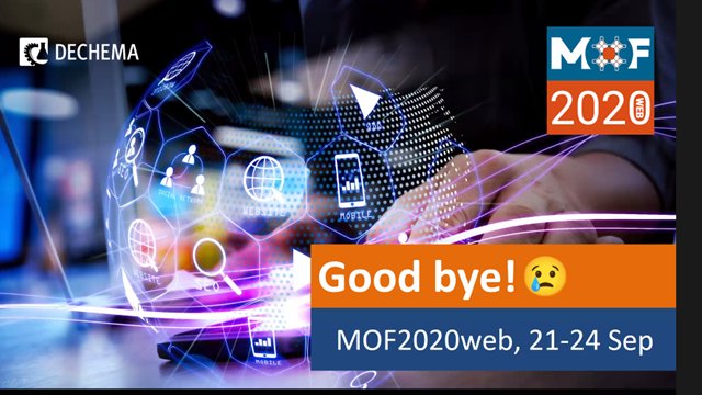 EuroMOF_con's tweet photo. Thank you all for attending #MOF2020web. A big thank to all speakers, session chairs, exhibitors and sponsors. And of course to the conference chair @kaskel .
We hope to meet you all at MOF2022 in Dresden!
In meantime you may join our LinkedIn group https://t.co/YdoN0zfaia https://t.co/QTltNQslGH